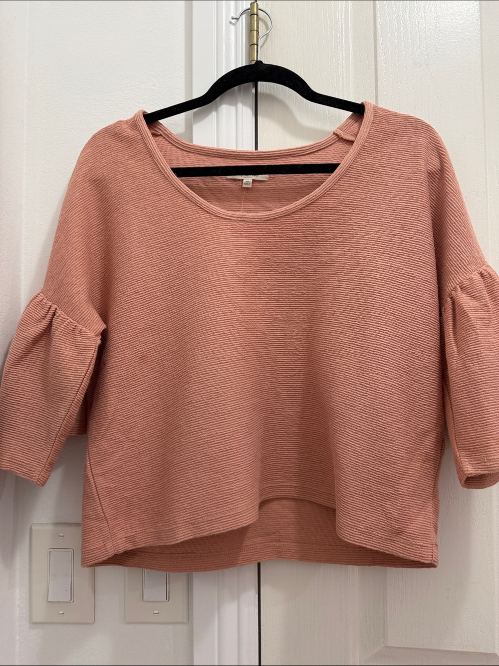 Madewell Rose Ribbed Scoop-Neck Pullover